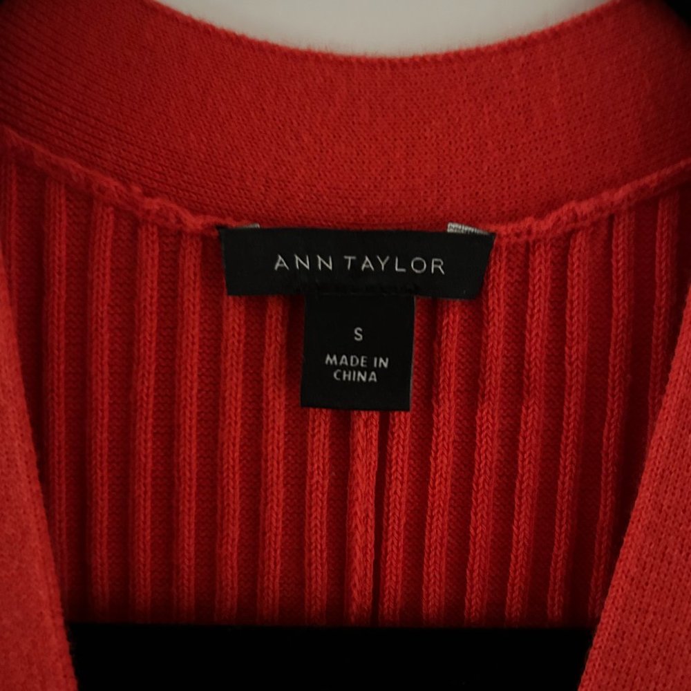 Ann Taylor Red Knit Sleeveless Maxi Dress Size Small - Picture 4 of 5